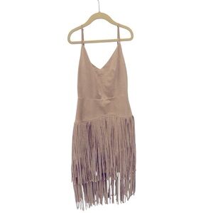 Western Boho Fringe Stone Faux Suede Dress size 0 BCBGMaxAzaria Country Concert